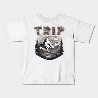 Trip Mountains Kids T-Shirt